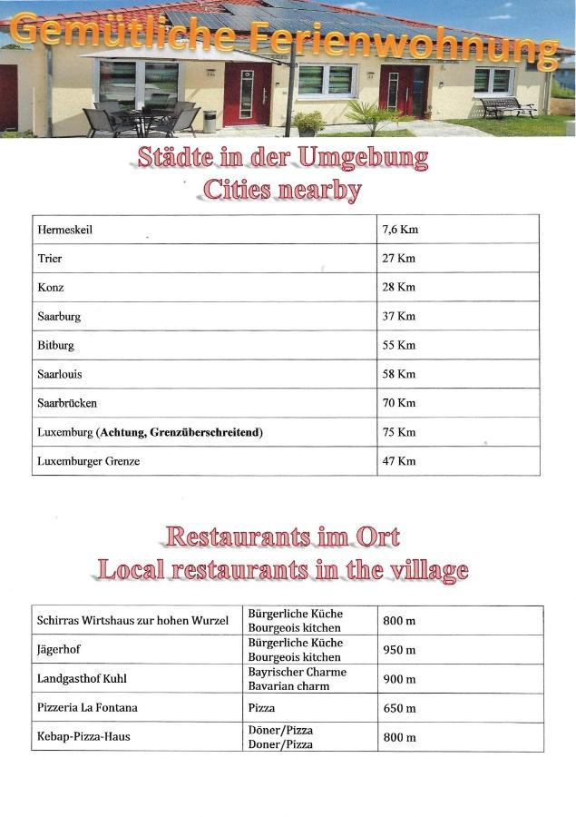 Gemuetliche Ferienwohnung Reinsfeld Exteriér fotografie